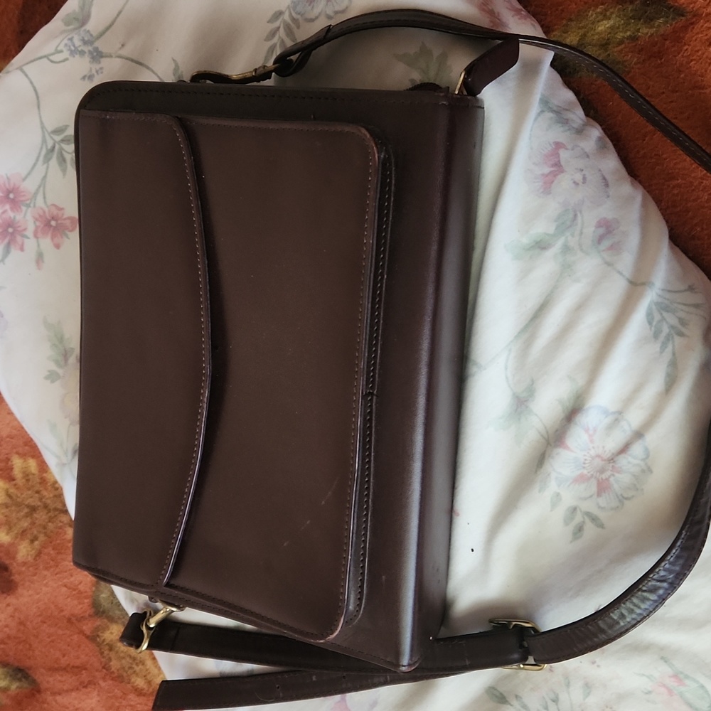 Leather over the shoulder case